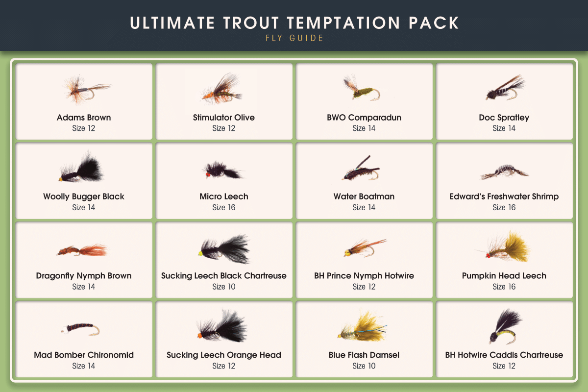 Ultimate Trout Temptation Pack - 48 Flies
